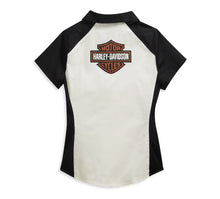 Load image into Gallery viewer, Women&#39;s Bar &amp; Shield Logo Zip-Front Shirt