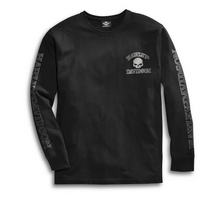 Load image into Gallery viewer, Men&#39;s Skull Long Sleeve Tee - Black