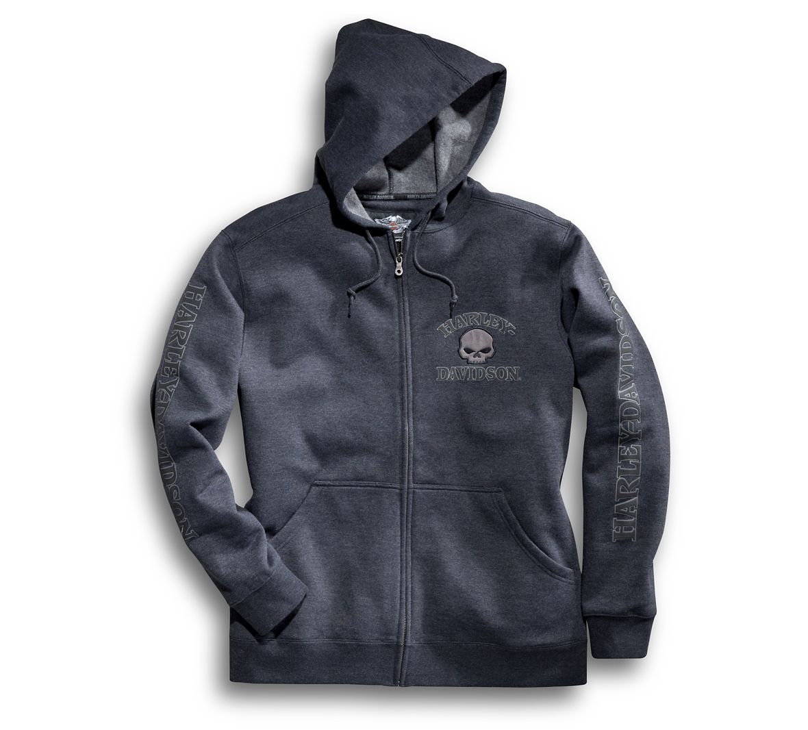 Harley davidson men's hooded skull sweatshirt discount