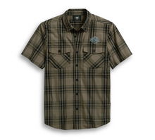 Load image into Gallery viewer, Men&#39;s Winged Logo Plaid Shirt