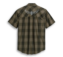 Load image into Gallery viewer, Men&#39;s Winged Logo Plaid Shirt