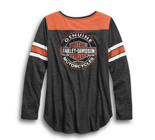 Load image into Gallery viewer, Women&#39;s Genuine Oil Can Henley