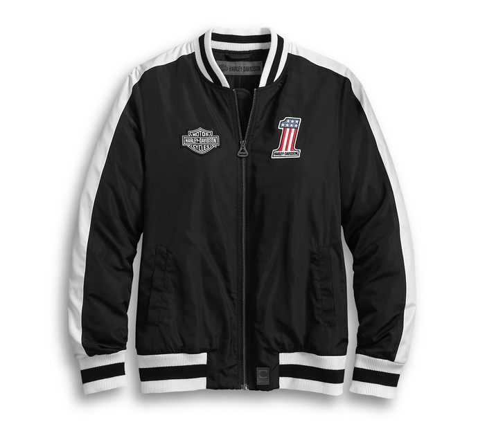 Women's Retro Racer Bomber Jacket